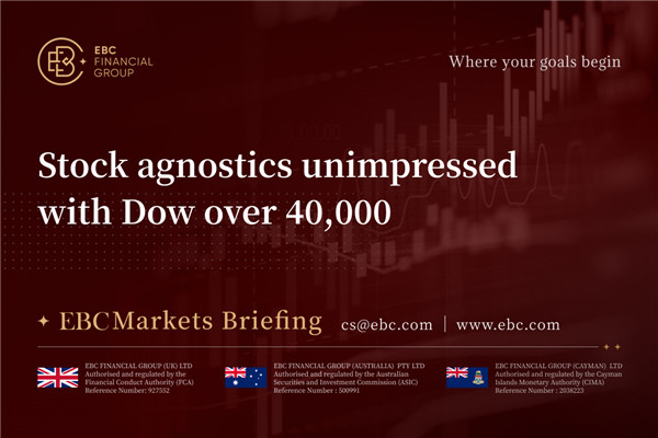 Los agnósticos bursátiles no están impresionados con el Dow por encima de 40.000
