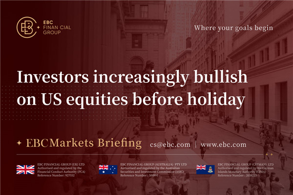 المستثمرون متفائلون بشكل متزايد بشأن الأسهم الأمريكية قبل العطلة