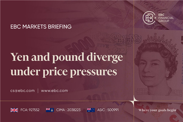 El yen y la libra divergen bajo presiones de precios