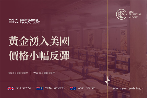 黃金湧入美國 價格小幅反彈