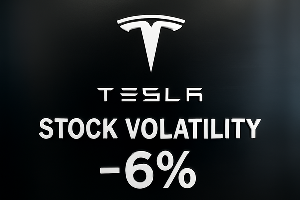 ความผันผวนของหุ้น Tesla: การลดลง 6% บ่งชี้ถึงปัญหาที่ร้ายแรงยิ่งขึ้น