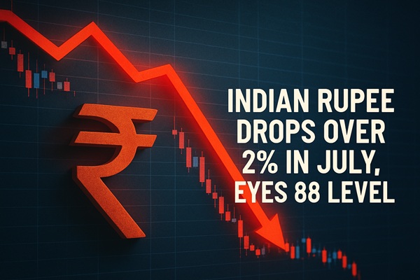 Indian Rupee Drops Over 2% in July, Eyes 88 Level