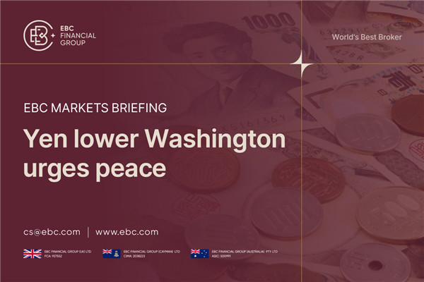 ​Yen lower Washington urges peace