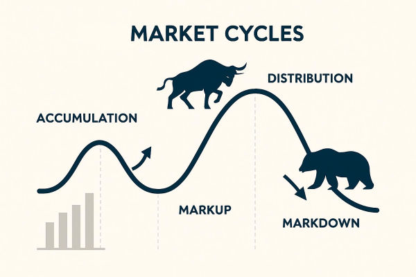 Market Cycles in Stocks, Forex, and Crypto: Complete Guide