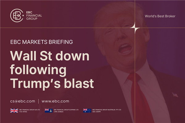 ​Wall St down following Trump's blast