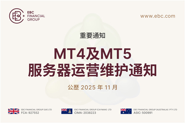 【重要通知】MT4及MT5伺服器營運維護通知