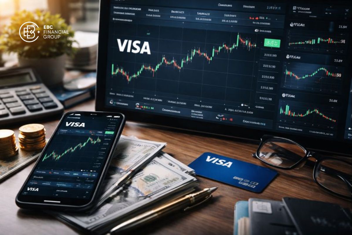 Cổ phiếu Visa (V) lình xình quanh 345 USD giữa bước ngoặt USDC stablecoin và AI commerce