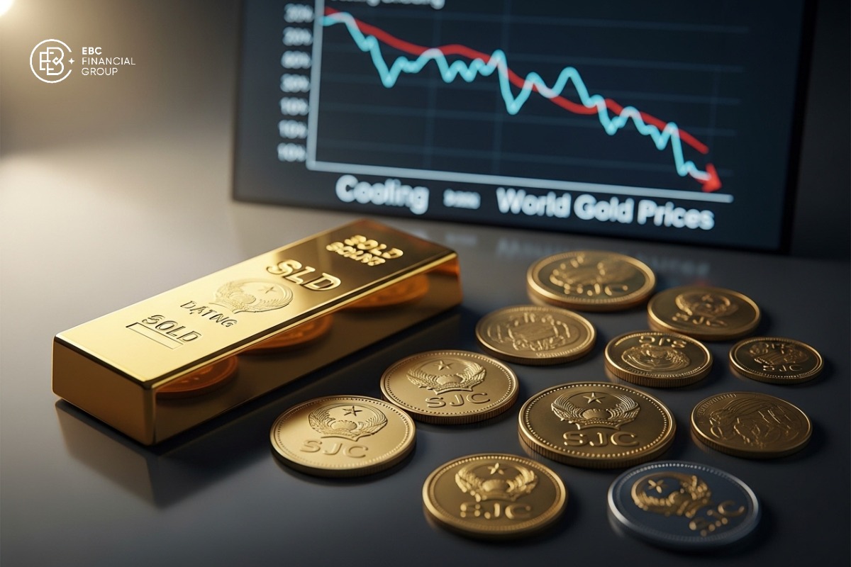 Giá vàng thế giới hạ nhiệt, vàng SJC vẫn cao hơn gần 17 triệu/lượng