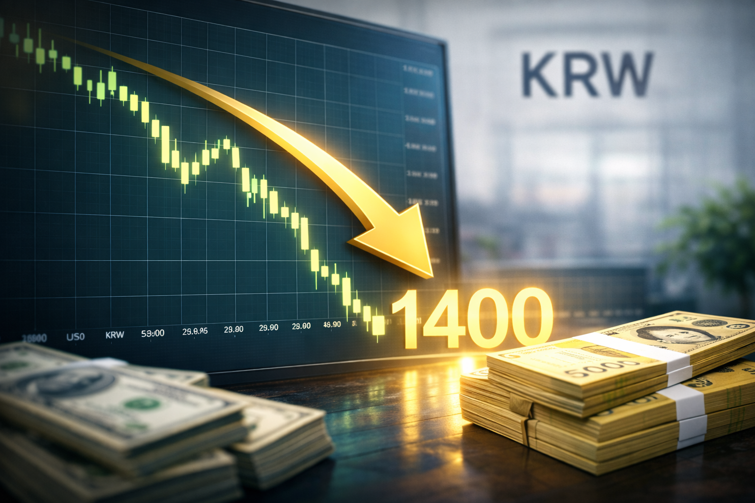 원달러 환율 1400원 현실화되면 시장은 어떻게 반응할까?