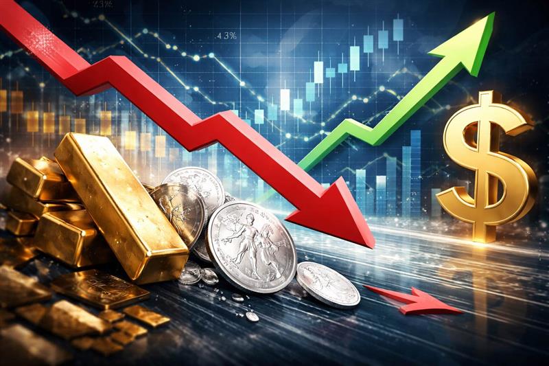 Why Gold and Silver Are Dropping, Rates and Dollar Impact
