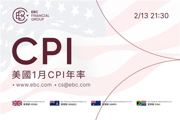 2026年美國1月消費者物價指數（CPI）年率 - 前值2.7% 預測值2.5%