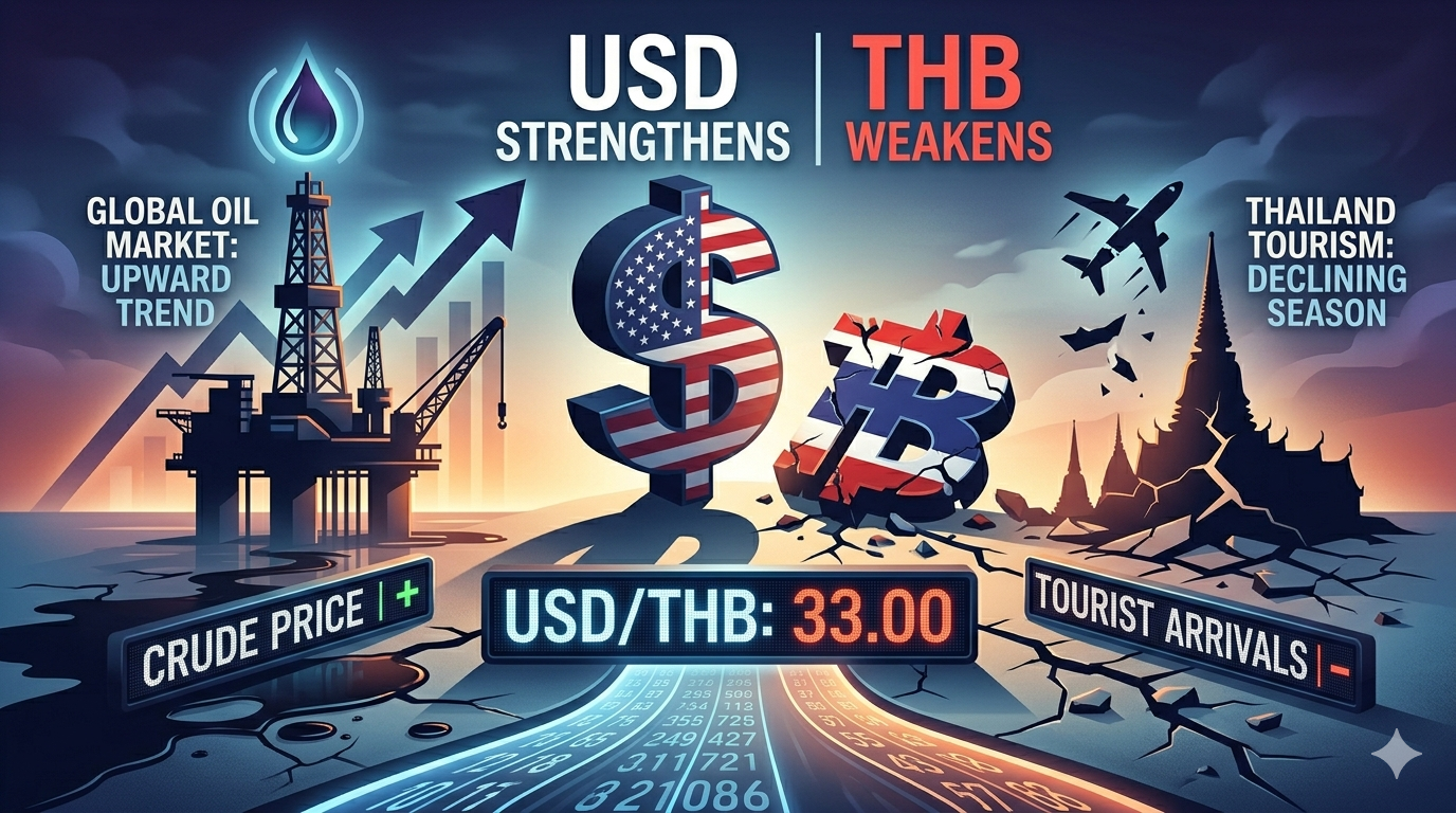 น้ำมันพุ่ง-บาททรุด! ทำไมราคาน้ำมันโลกถึงชี้ชะตาค่าเงิน USD/THB