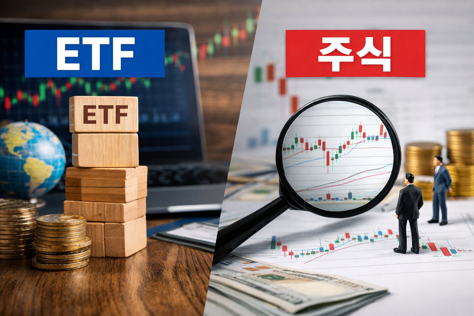 ​ETF 주식 차이: 초보 투자자가 바로 이해하는 실전 기준