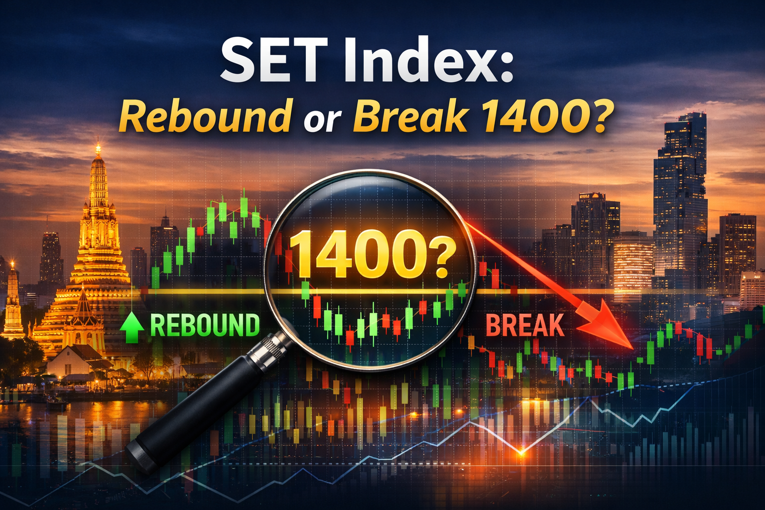 วิเคราะห์ดัชนี SET ชี้ชะตาตลาดไทย จะฟื้นหรือหลุด 1,400 จุด?