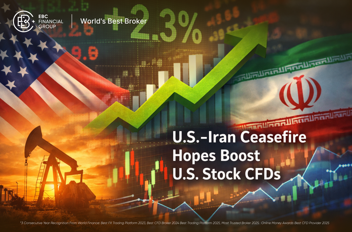 CFD หุ้นสหรัฐพุ่ง 2% รับข่าวหยุดยิงสหรัฐฯ-อิหร่าน กระทบน้ำมันร่วง