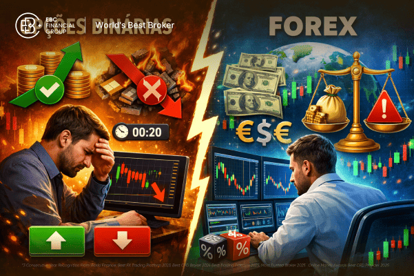 Opções binárias vs Forex- diferenças e riscos
