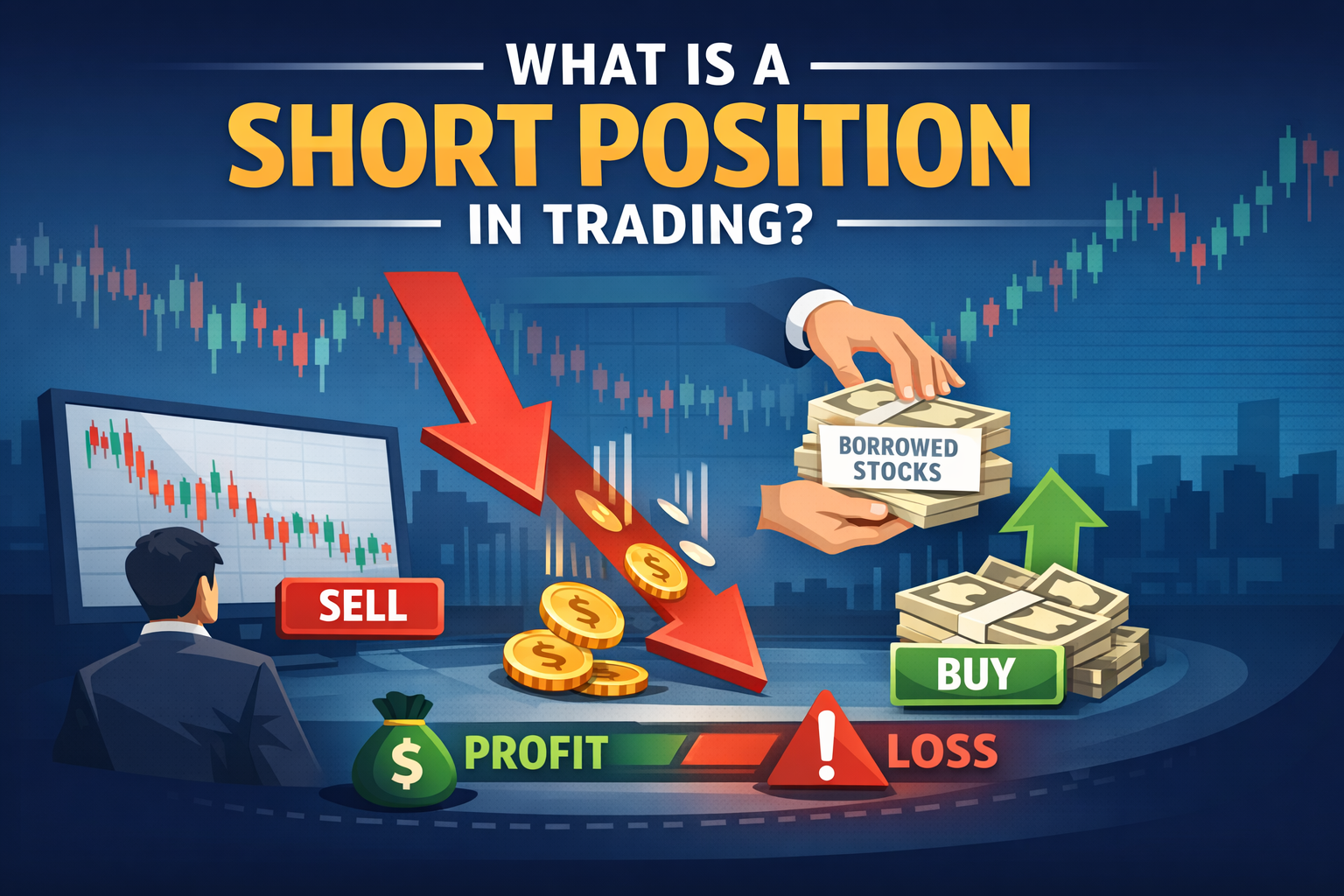 การขายชอร์ต (Short Position) ในการซื้อขายคืออะไร? เทรดเดอร์ทำกำไรได้อย่างไรเมื่อราคาตก?