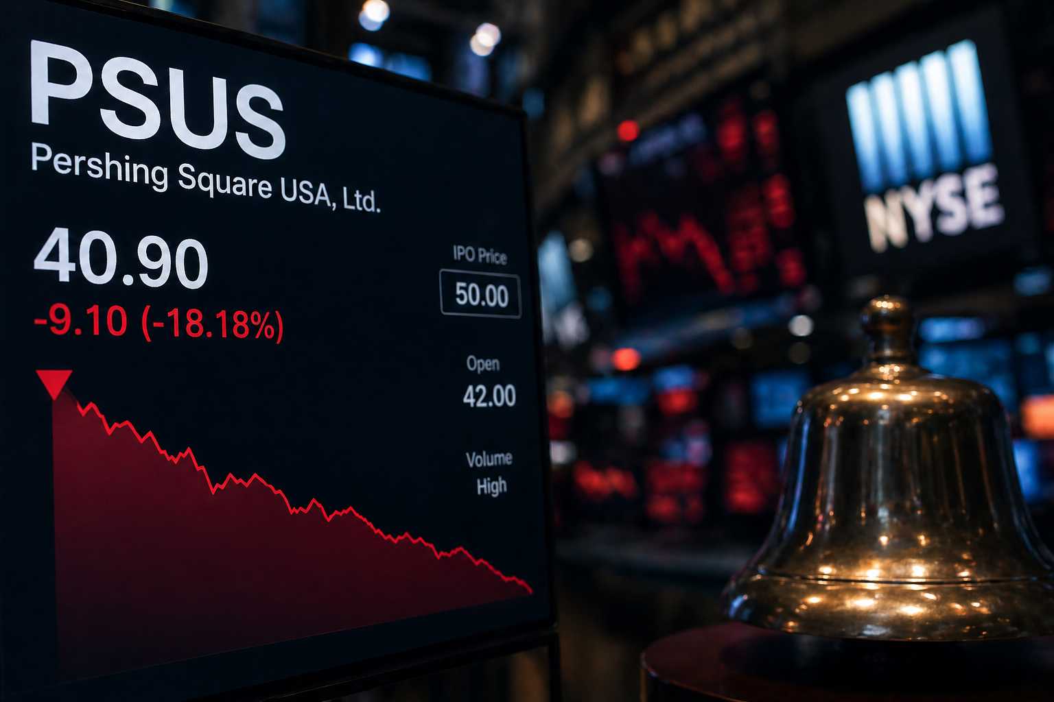 パーシング・スクエアUSA(PSUS)の株価：ビル・アックマン氏のファンドがIPO価格を下回った理由