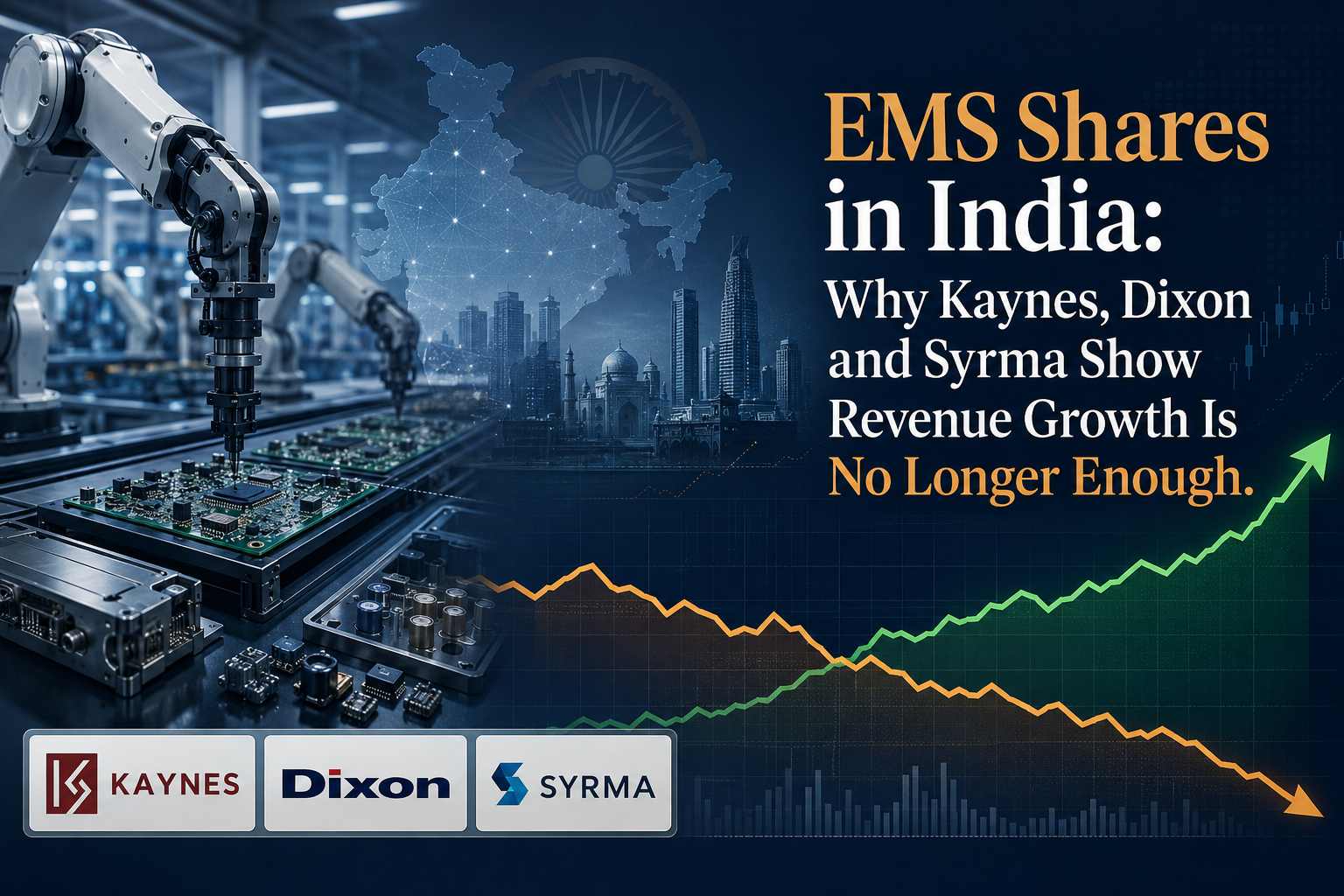 भारत में EMS शेयर: क्यों Kaynes, Dixon और Syrma दिखाते हैं कि राजस्व वृद्धि अब पर्याप्त नहीं रही