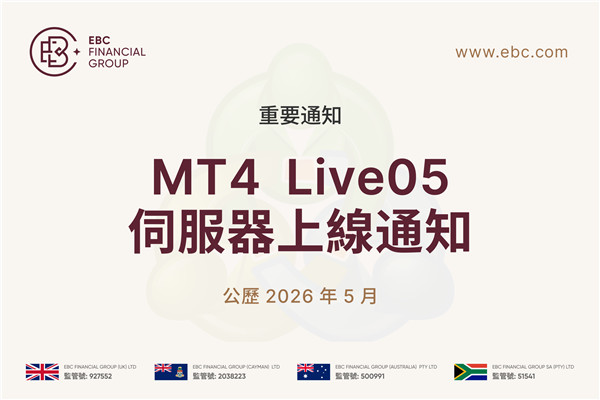 【重要通知】MT4 Live05 伺服器上線通知