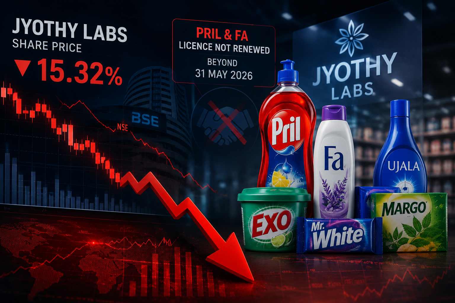 Jyothy Labs Share Price Plummets: Why Pril’s Exit Hit Shares Hard