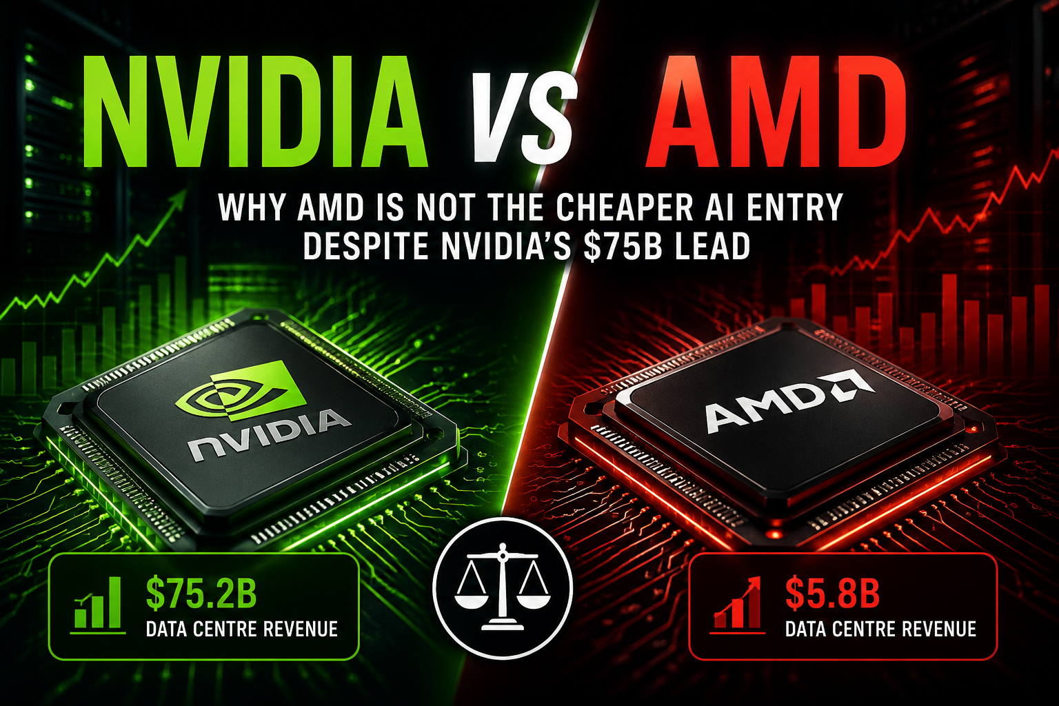NVIDIA vs AMD Stock: Why AMD Is Not the Cheaper AI Entry Despite Nvidia’s $75B Lead
