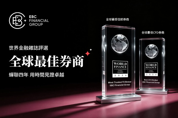 世界金融大獎2026揭曉：EBC四年蟬聯「全球最佳券商」殊榮