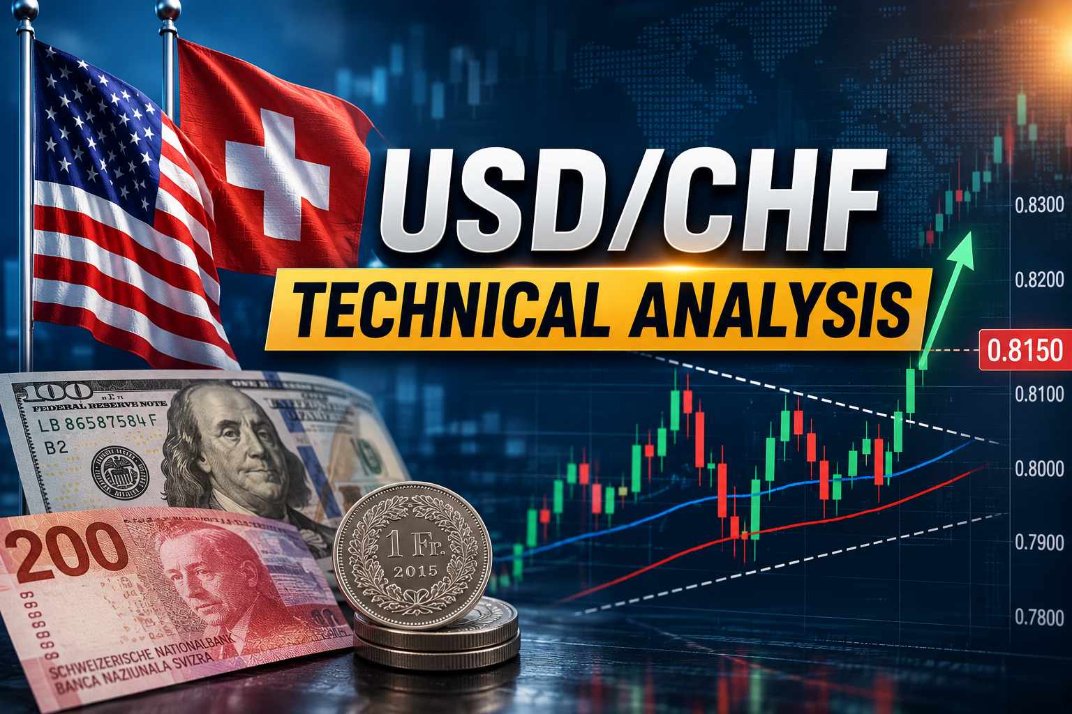 USD/CHF: Mốc 0.8150 chịu áp lực từ đà tăng USD