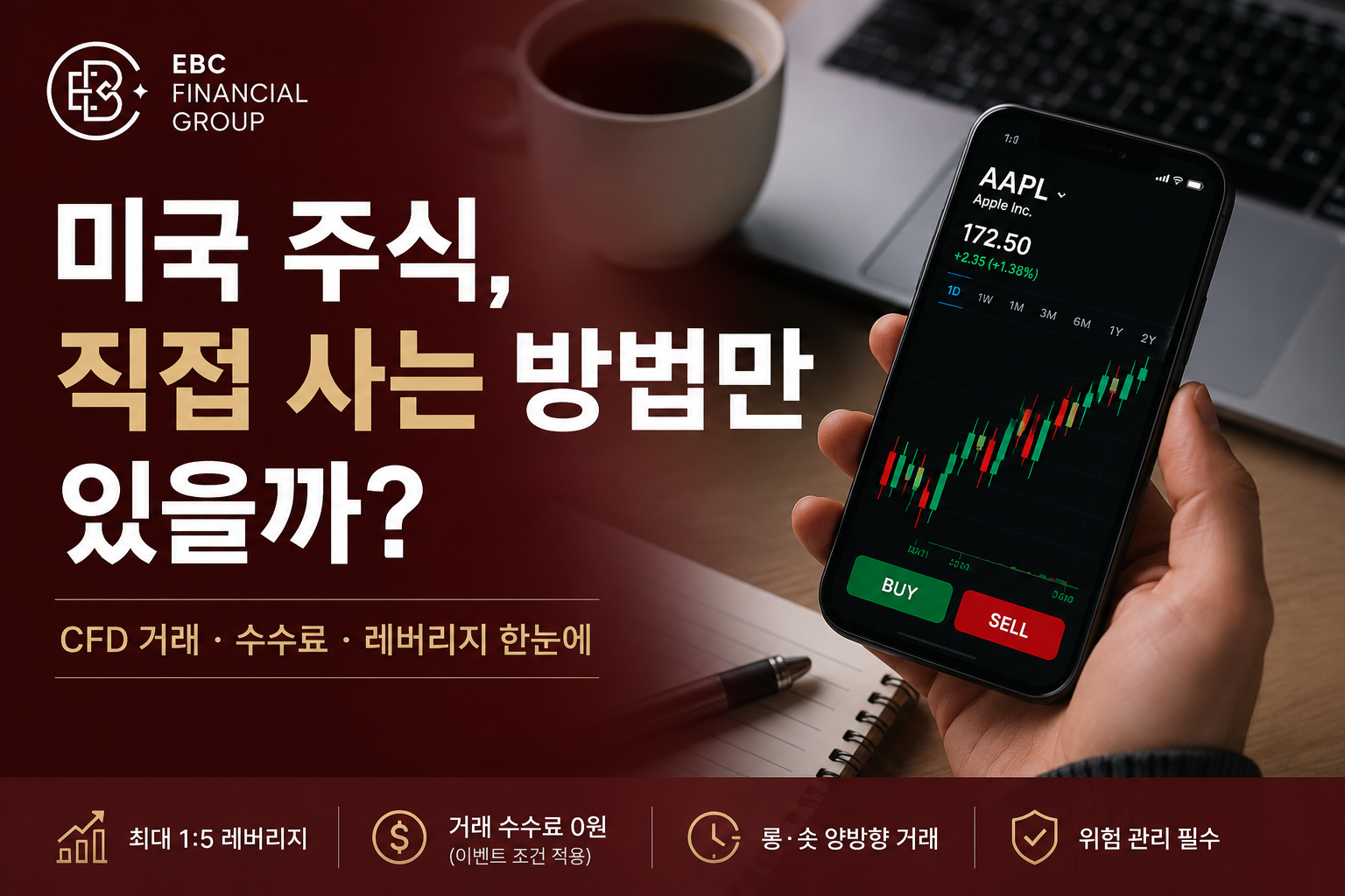 미국 주식 CFD 거래 초보자 가이드: EBC에서 시작하는 방법 총정리