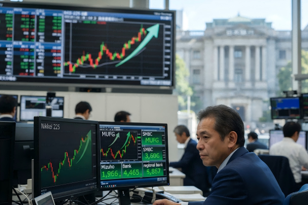 日本銀行株が一斉に上昇!日銀利上げ期待でメガバンク・地銀に資金流入【2026年最新】