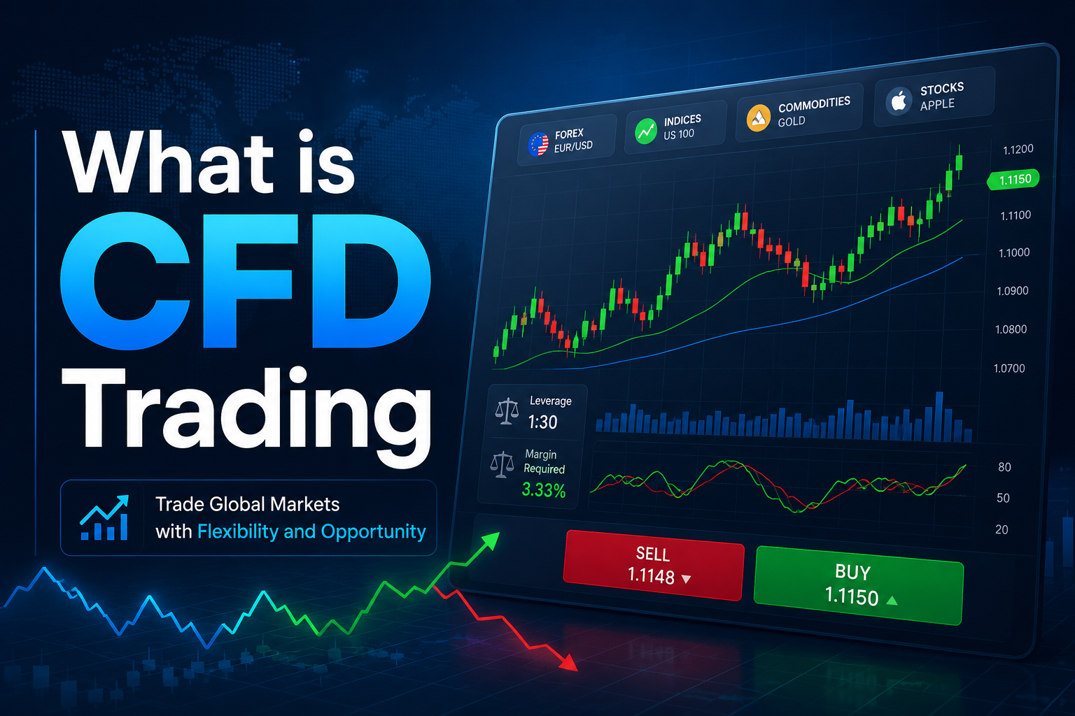 CFD（差金決済取引）とは？その仕組み、コスト、レバレッジ、リスクについて解説します。