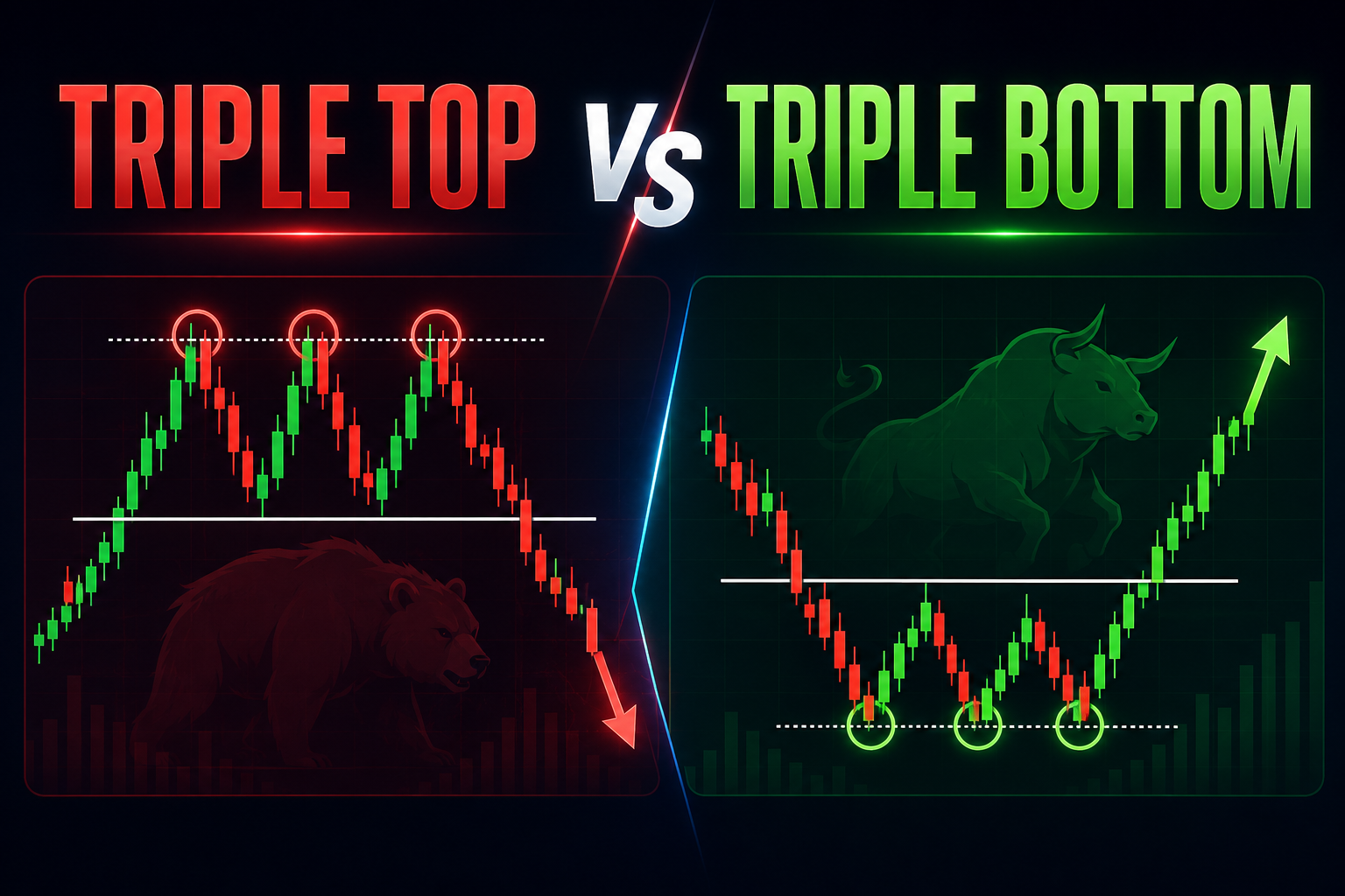 Triple Top and Triple Bottom Pattern: Reversal Guide