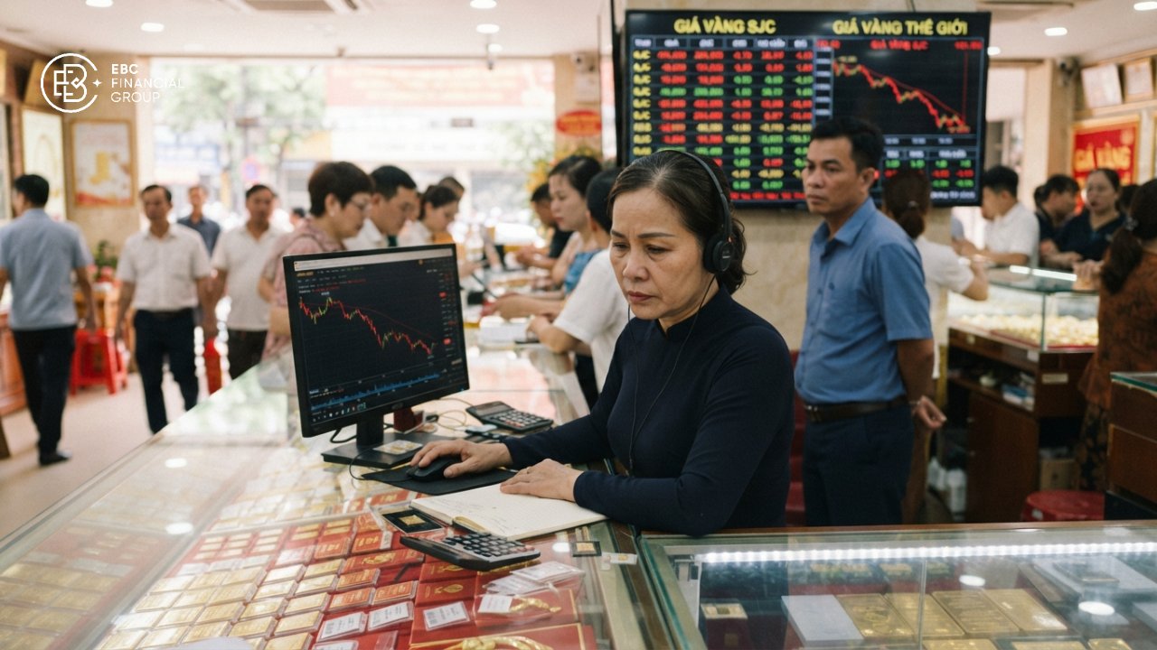 Giá vàng hôm nay: SJC giảm mạnh, vàng thế giới mất mốc $4,000