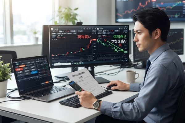 つなぎ売りとは?保有株を守るための信用取引ヘッジ戦略を初心者向けに解説