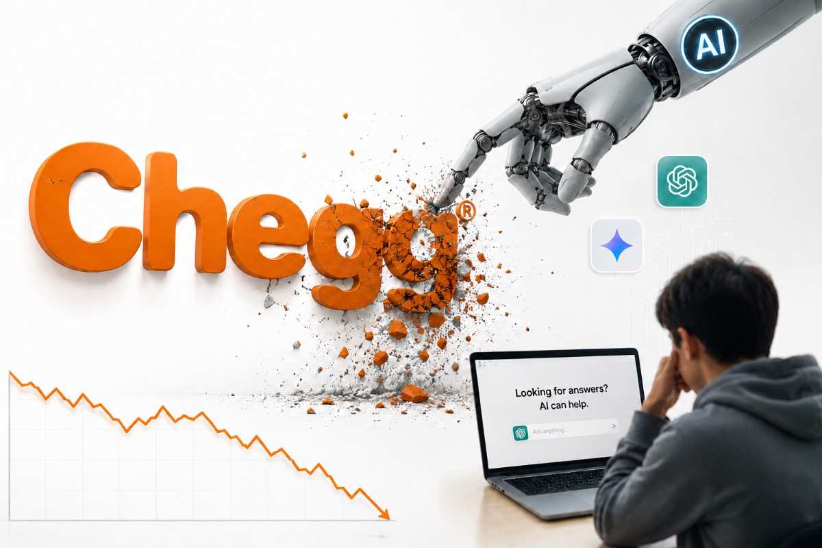 انخفض سهم Chegg 99%: هل قضى الذكاء الاصطناعي (AI) على الشركة أم على نموذجها القديم فقط؟
