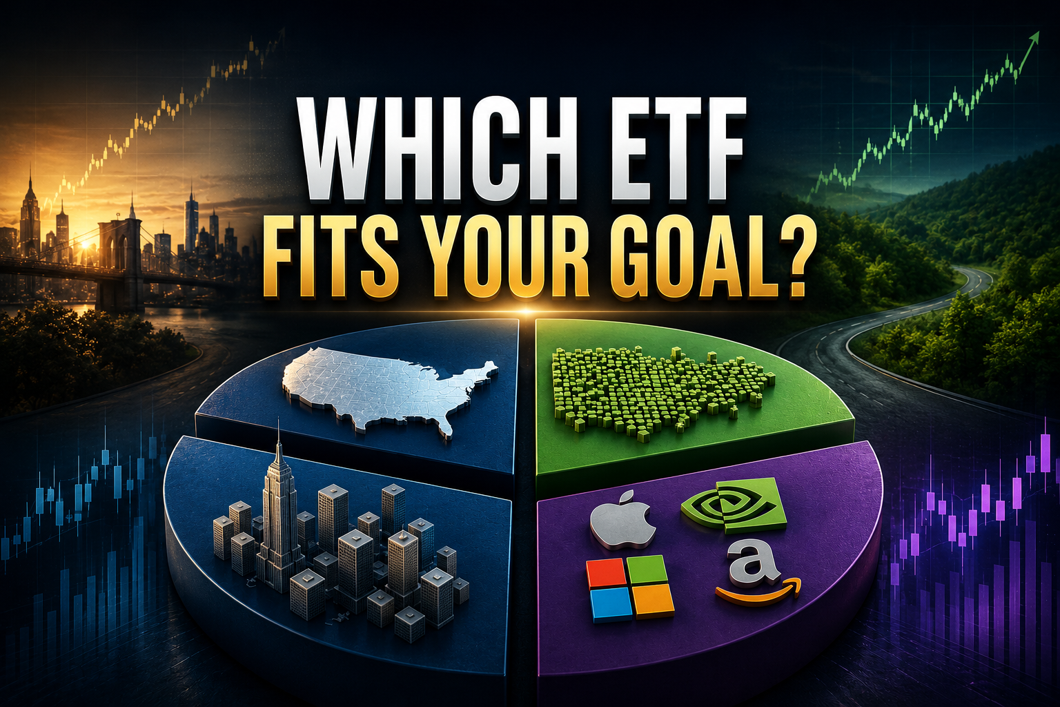 VOO เทียบกับ VTI เทียบกับ SPY เทียบกับ QQQ: ETF ตัวไหนเหมาะกับเป้าหมายของคุณ?