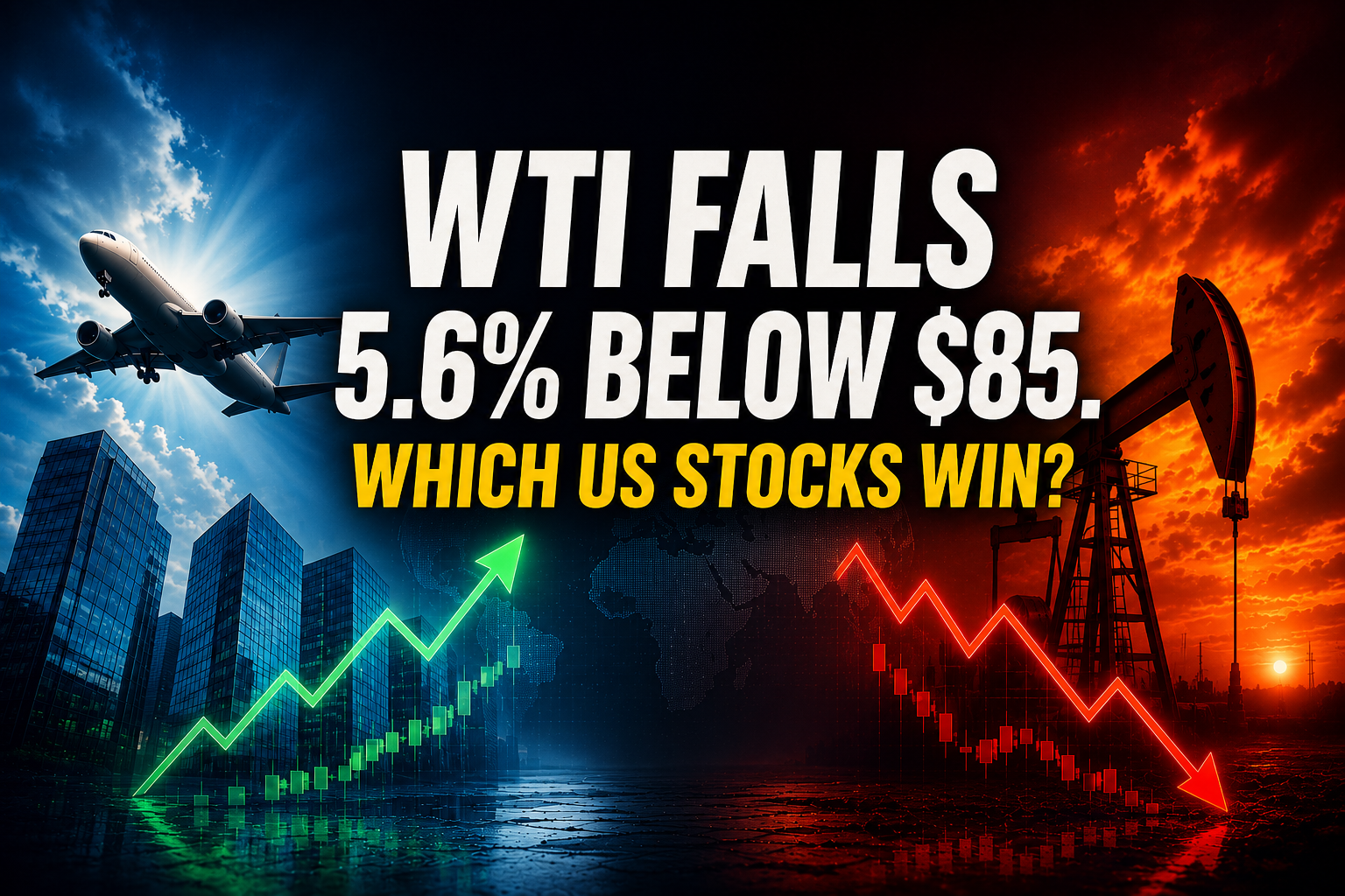 Queda do WTI: quais ações americanas se beneficiam? WTI Falls Which US Stocks Win.png