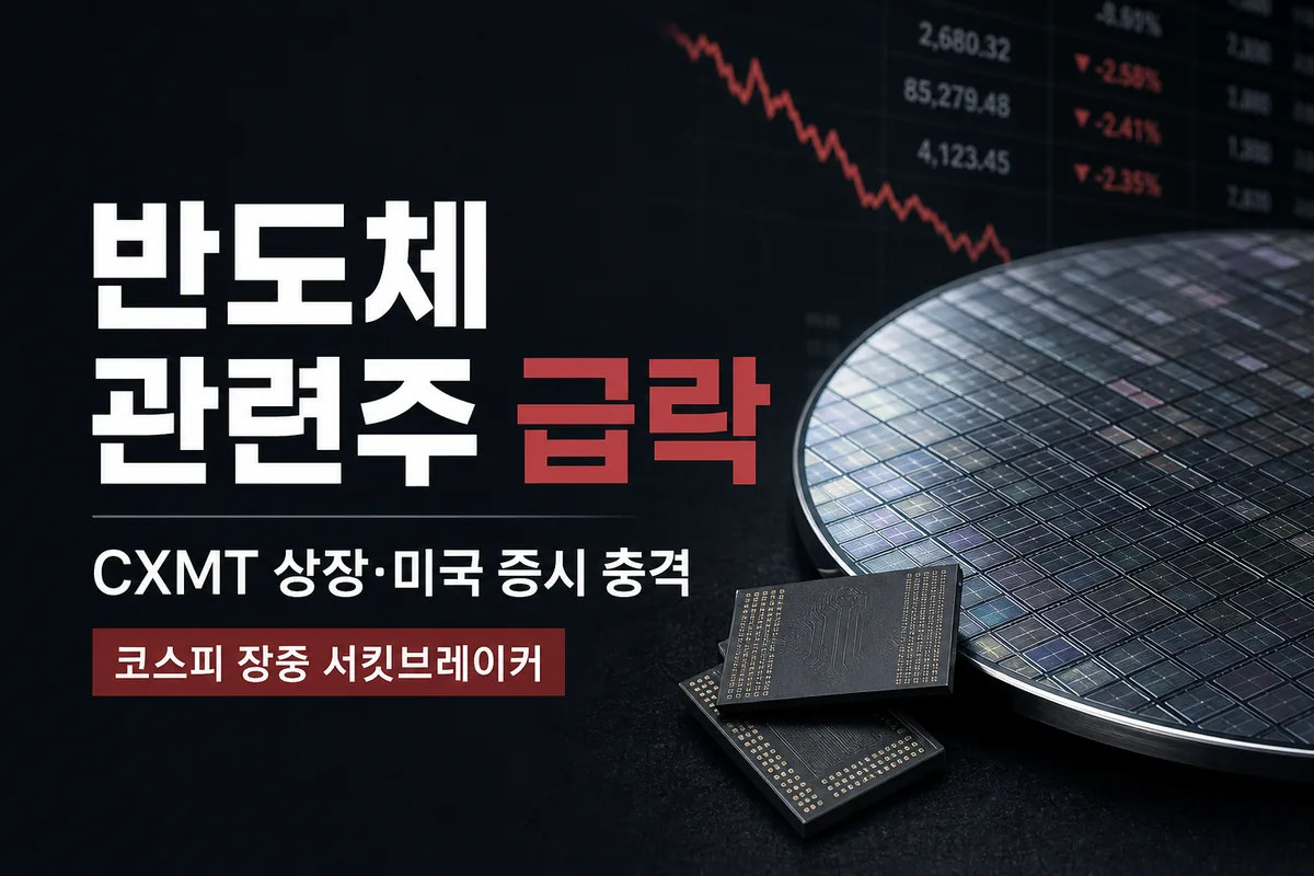 반도체 관련주 급락 이유: CXMT 상장과 코스피 충격