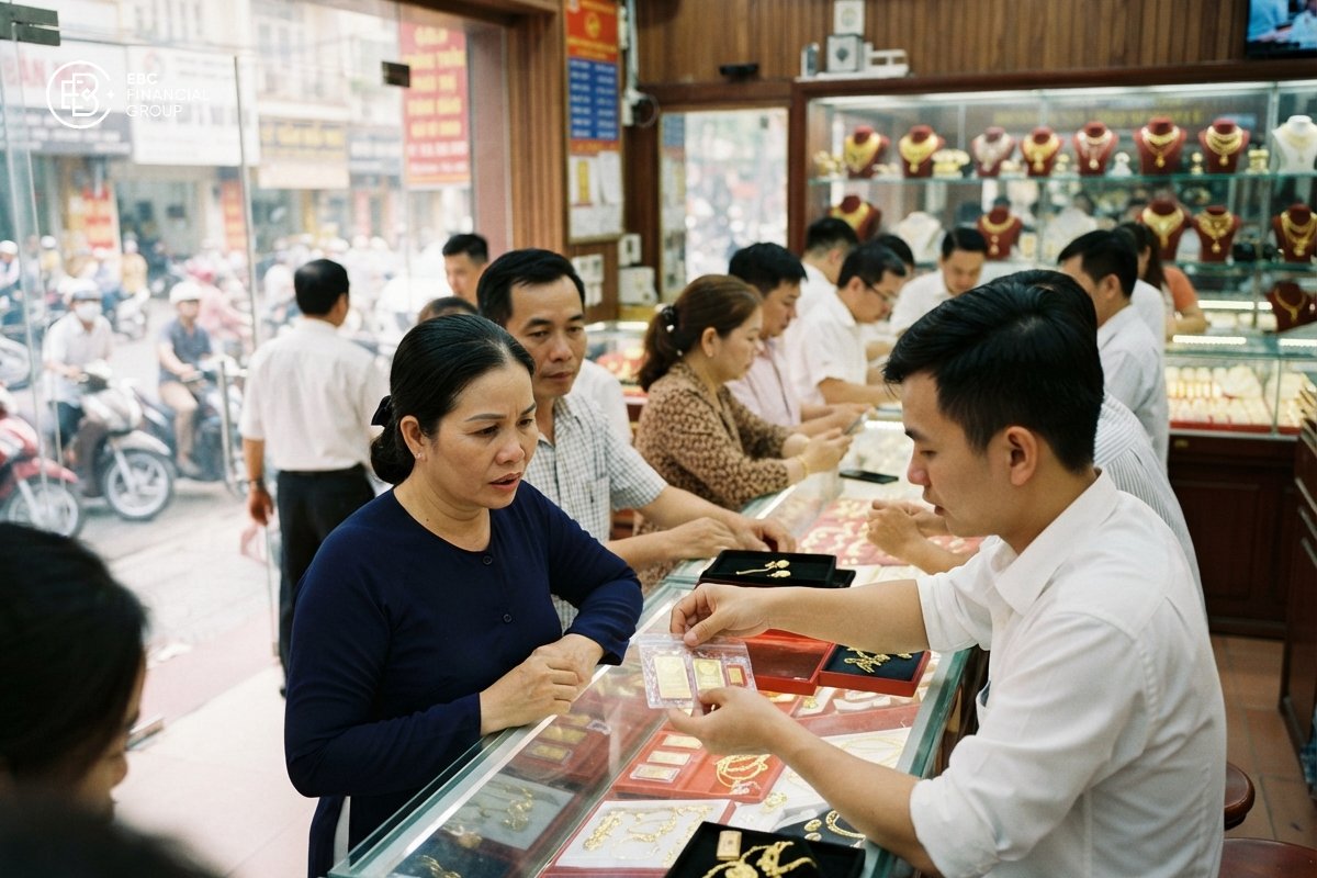 Giá vàng SJC hôm nay lên 144,8 triệu, chênh thế giới co gần 63% từ đầu năm