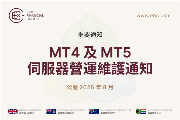 【重要通知】8月29日MT4與MT5伺服器維護通知