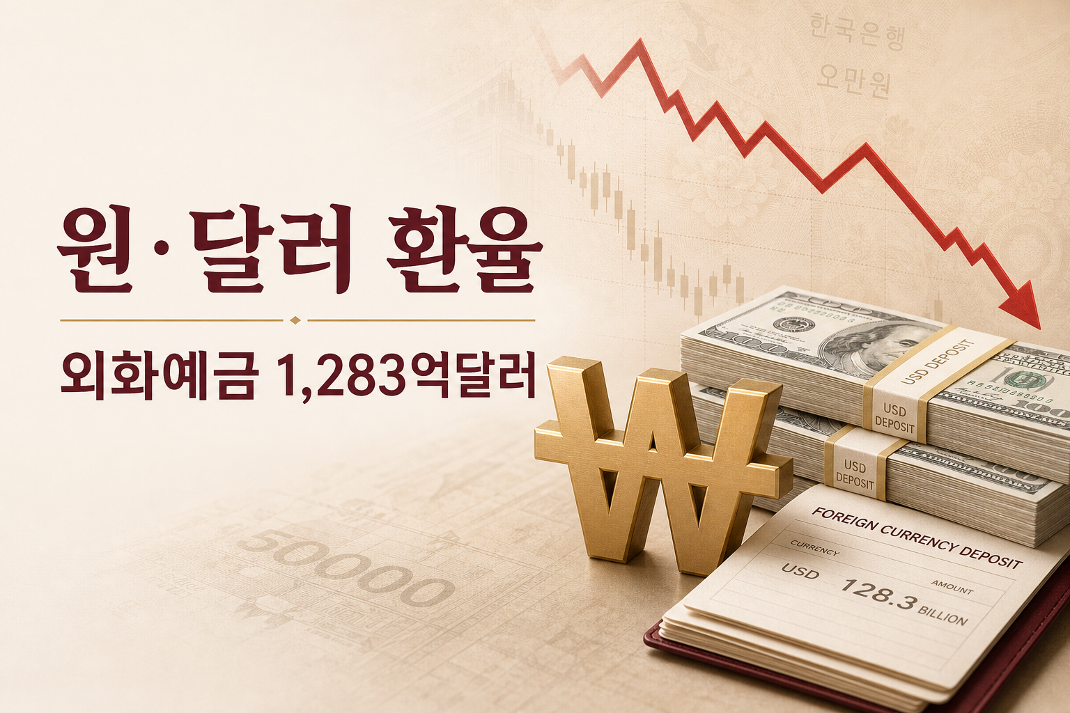 원·달러 환율 8.09% 하락, 외화예금이 급증한 이유
