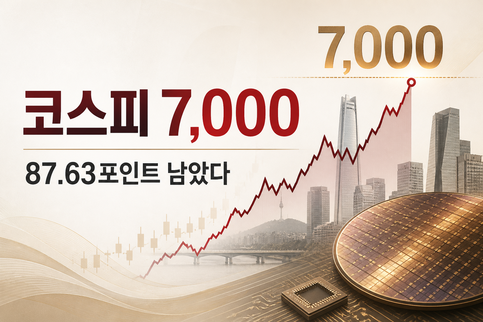 코스피 7,000 재도전, 87.63포인트보다 중요한 조건