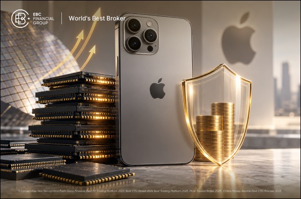 Apple iPhone Memory Costs and AAPL Margin Pressure Apple iPhone beside memory chips and a profit shield illustrating rising iPhone memory costs and margin pressure