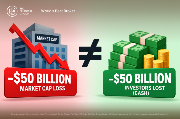 Uma perda de valor de mercado de US$ 50 bilhões significa que os investidores perderam US$ 50 bilhões?