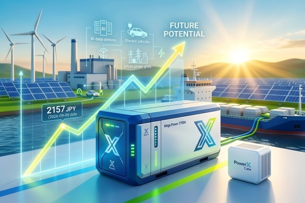 パワーエックス株価はどこまで上がる?蓄電池需要の拡大と新製品が追い風【2026年9月最新】