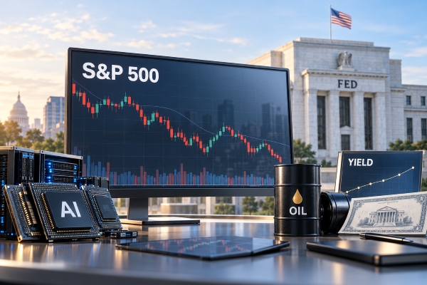 S&P 500 วันนี้ หลัง Futures ร่วงก่อนประชุม Fed เทรดเดอร์จับตาหุ้น AI และ Bond Yield